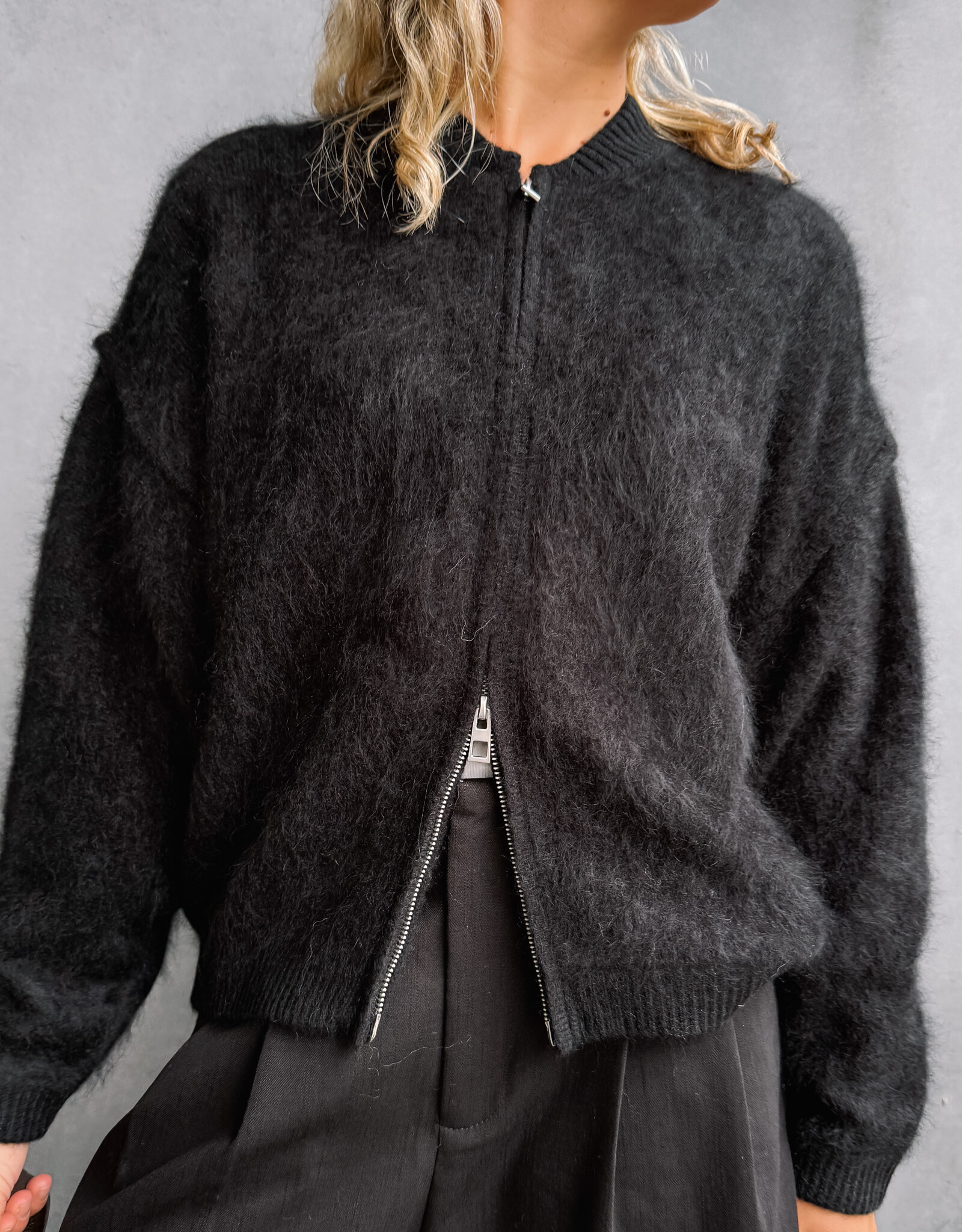 La Petite Laine Cardigan 'Edith' - Black - One size