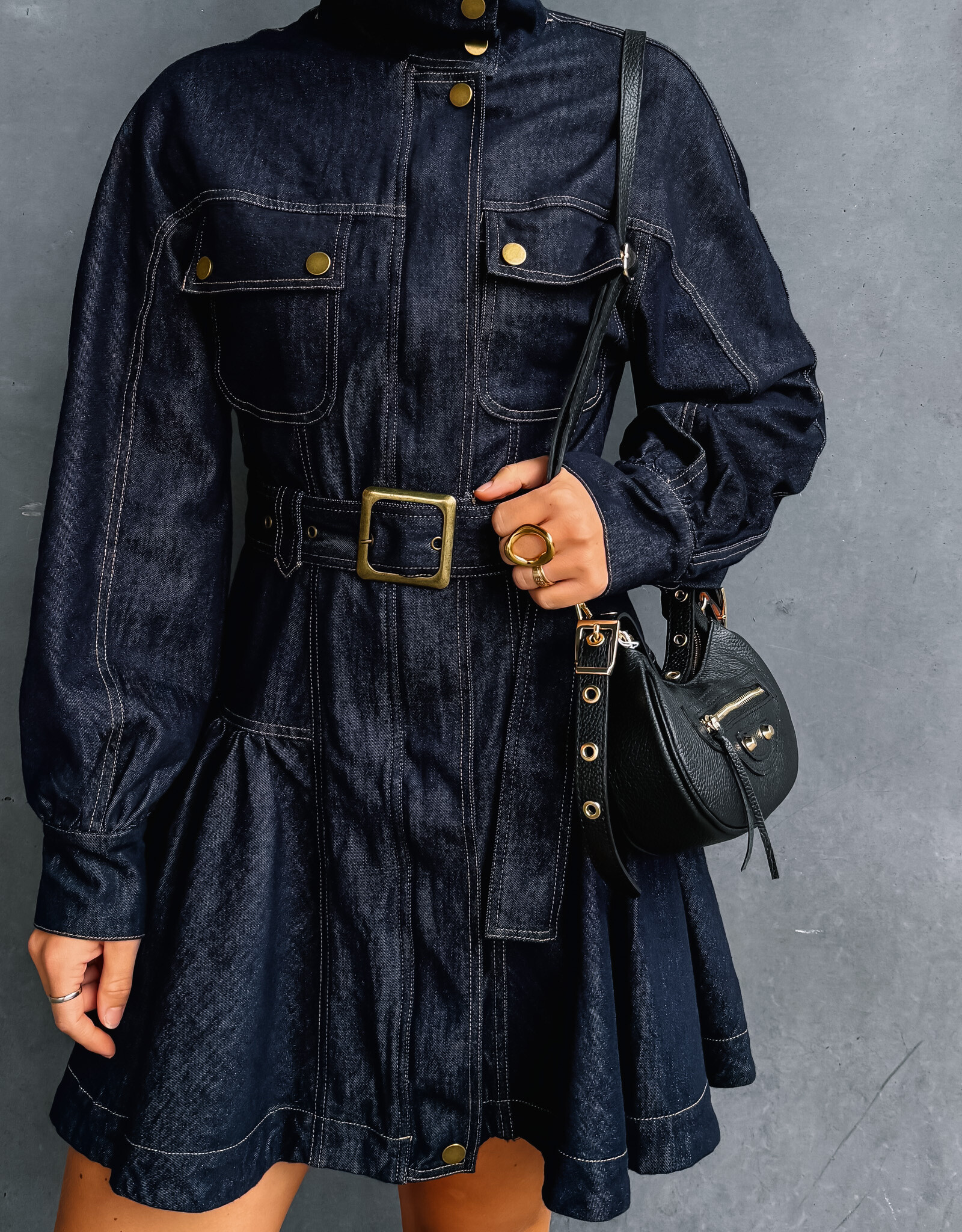 The Golden House Feel Jurk Jeans 'Celeste' - Dark Blue