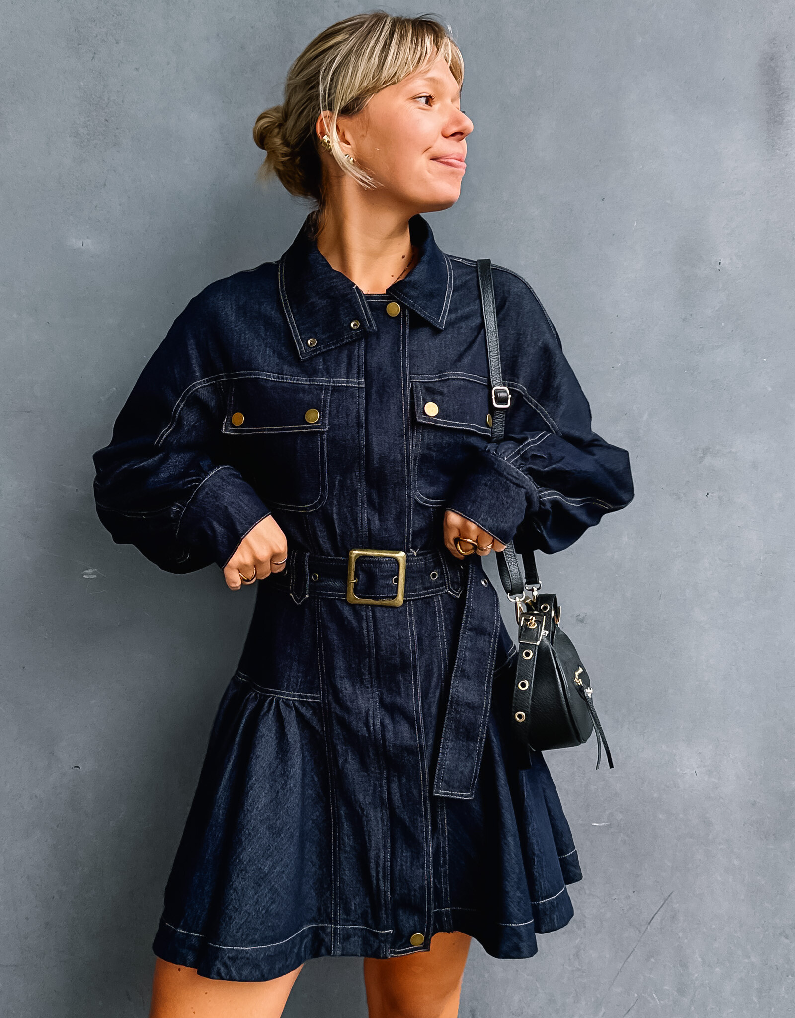 The Golden House Feel Jurk Jeans 'Celeste' - Dark Blue