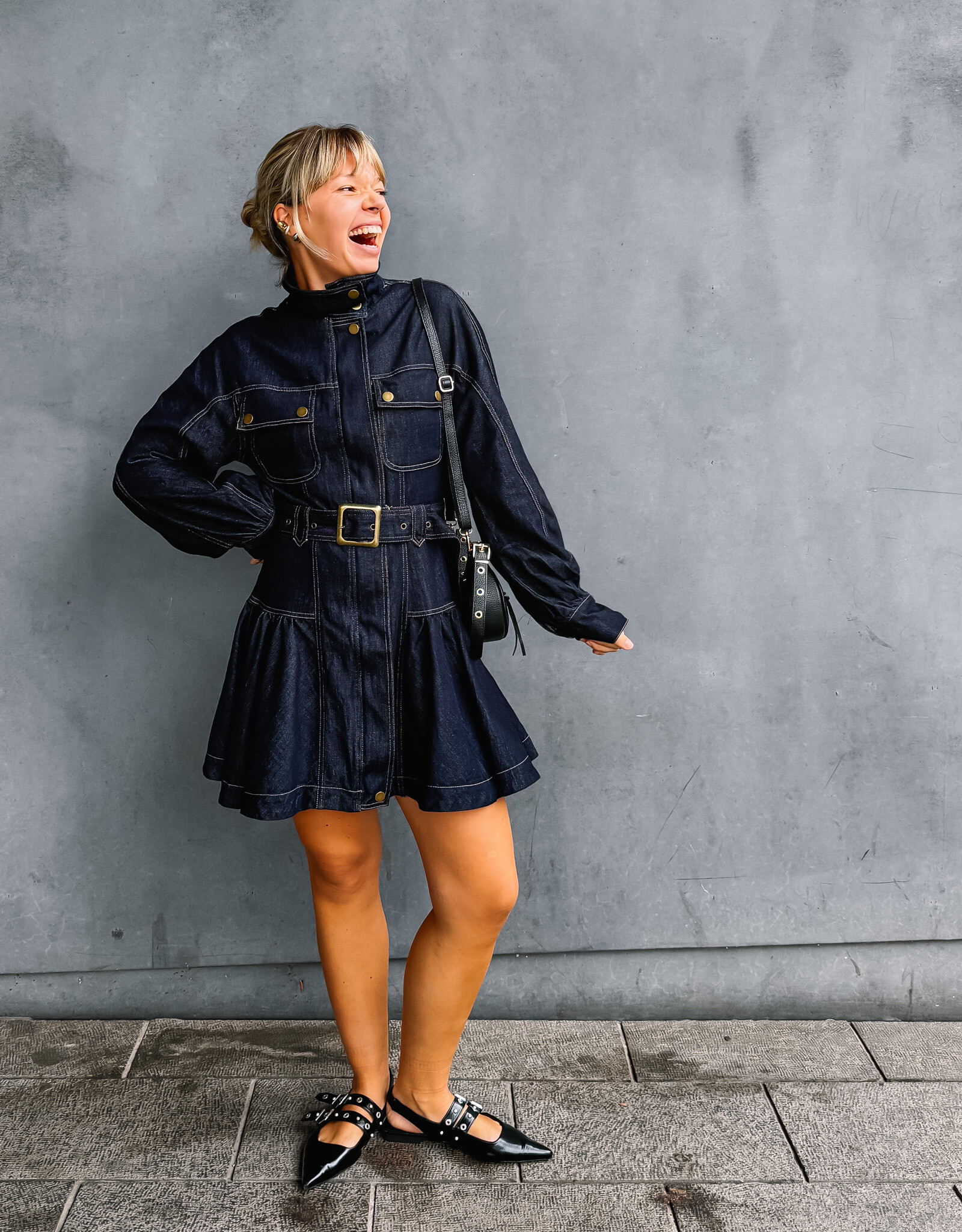 The Golden House Feel Jurk Jeans 'Celeste' - Dark Blue
