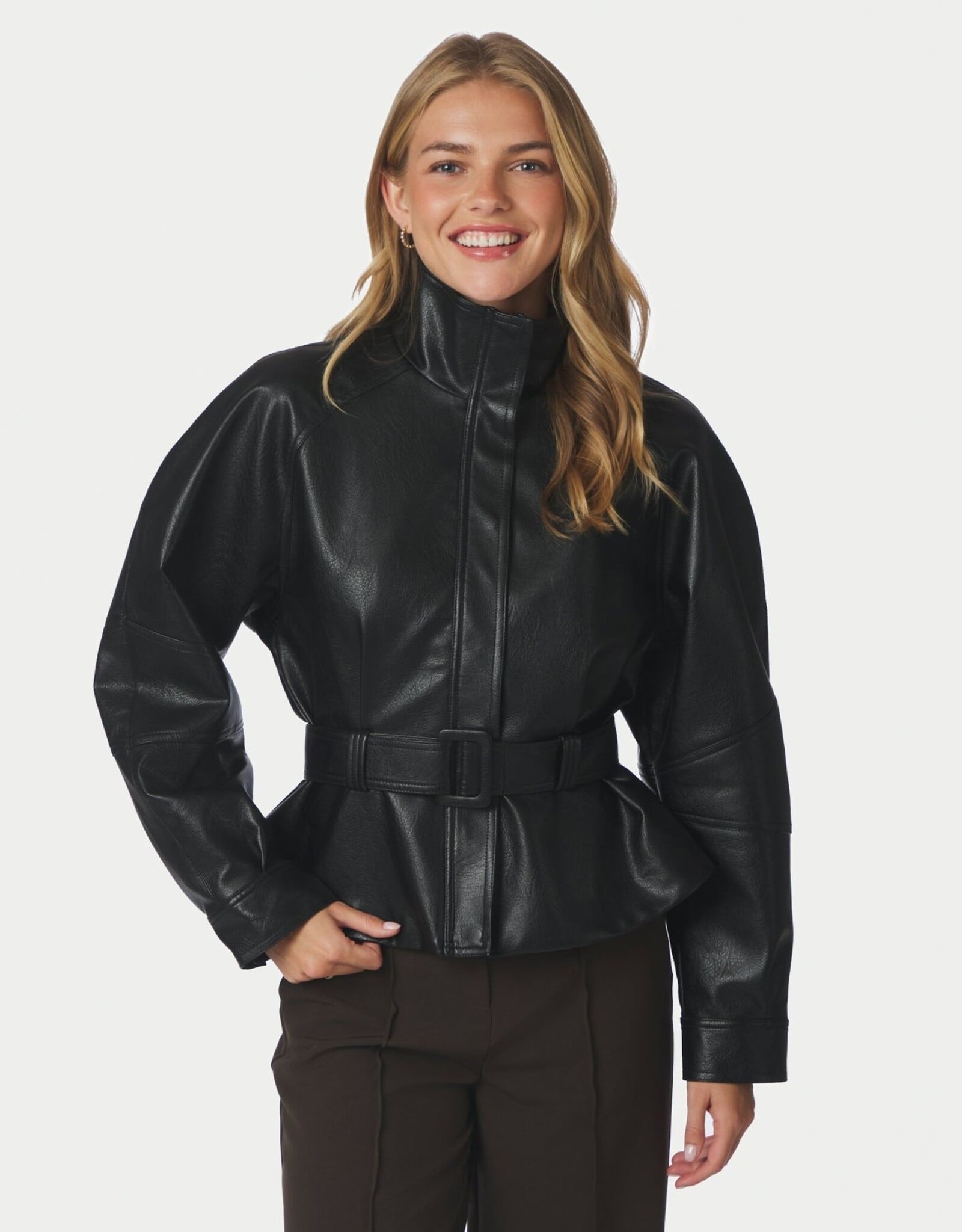 Jacket Faux Leather 'Jaclyn' - Black - Neo Noir