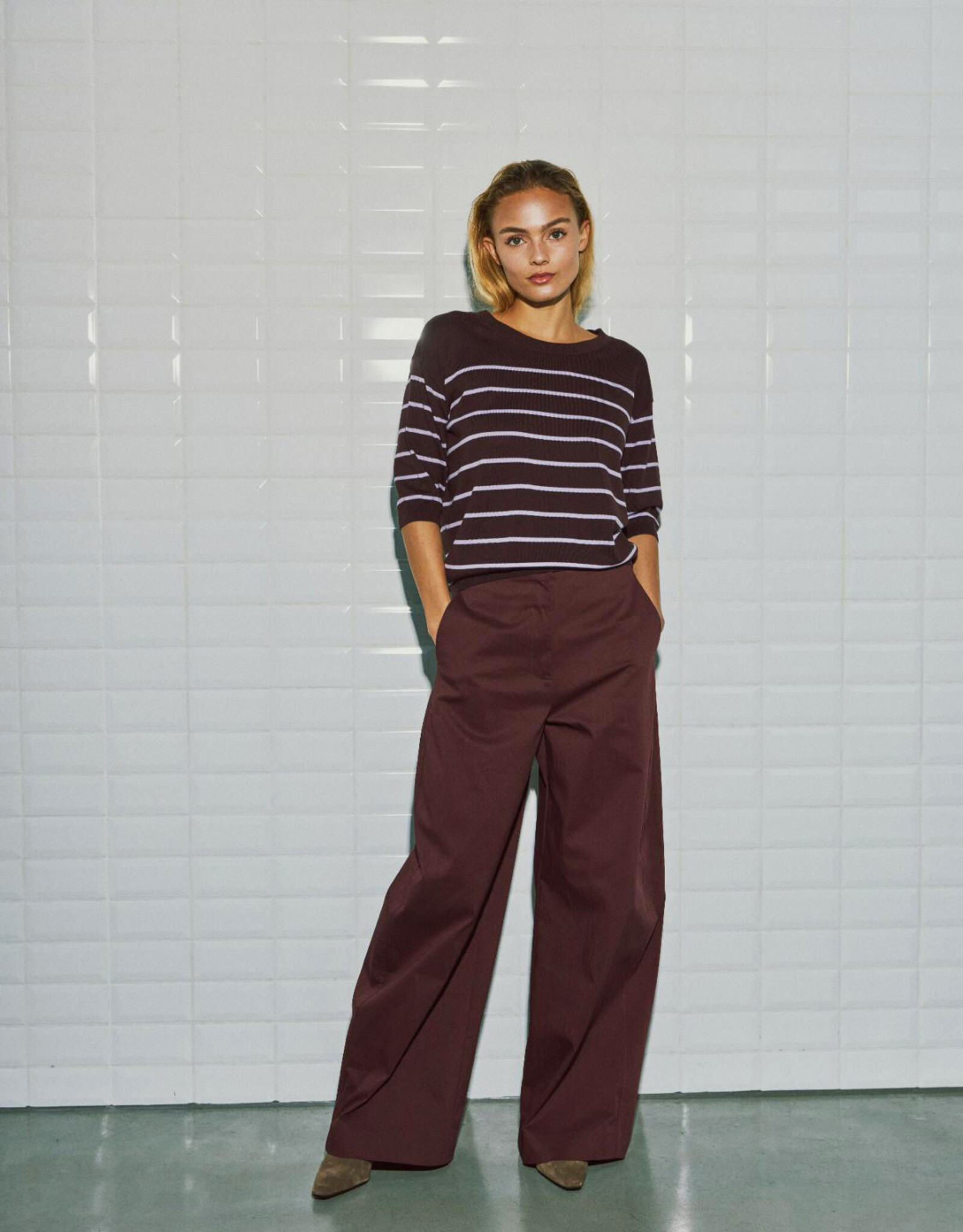 Withblack Broek 'Leah' - Dark Wine - Withblack