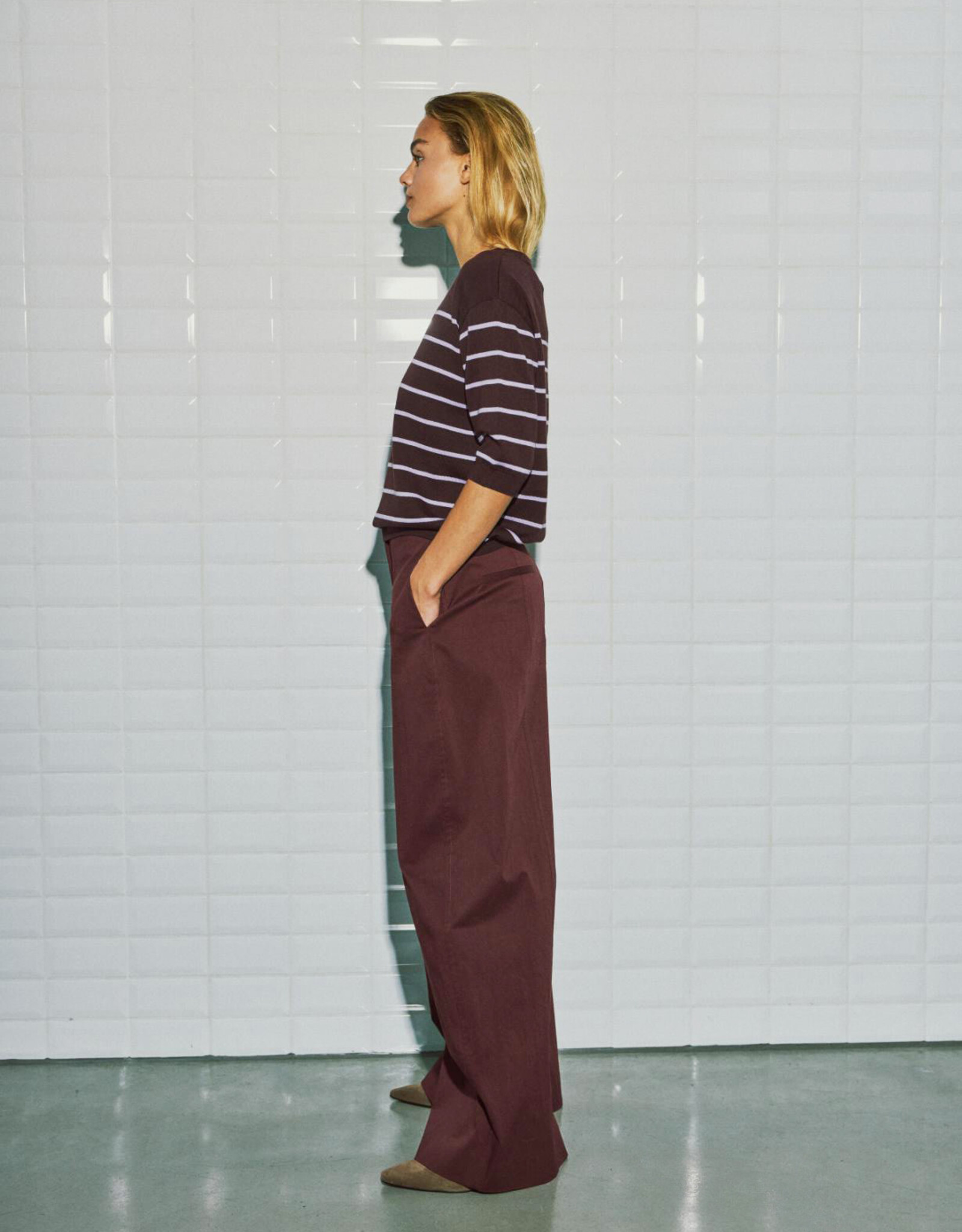 Withblack Broek 'Leah' - Dark Wine - Withblack