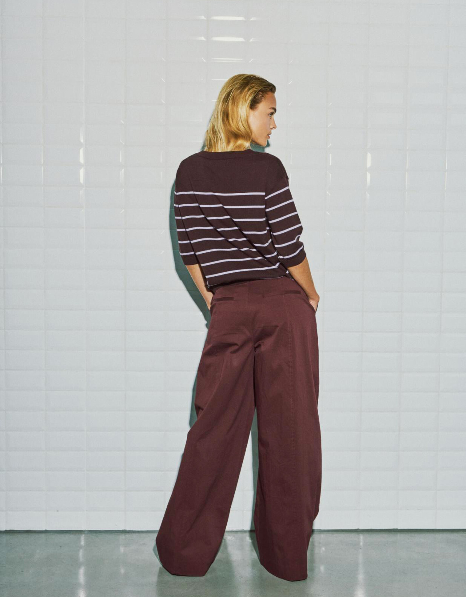 Withblack Broek 'Leah' - Dark Wine - Withblack