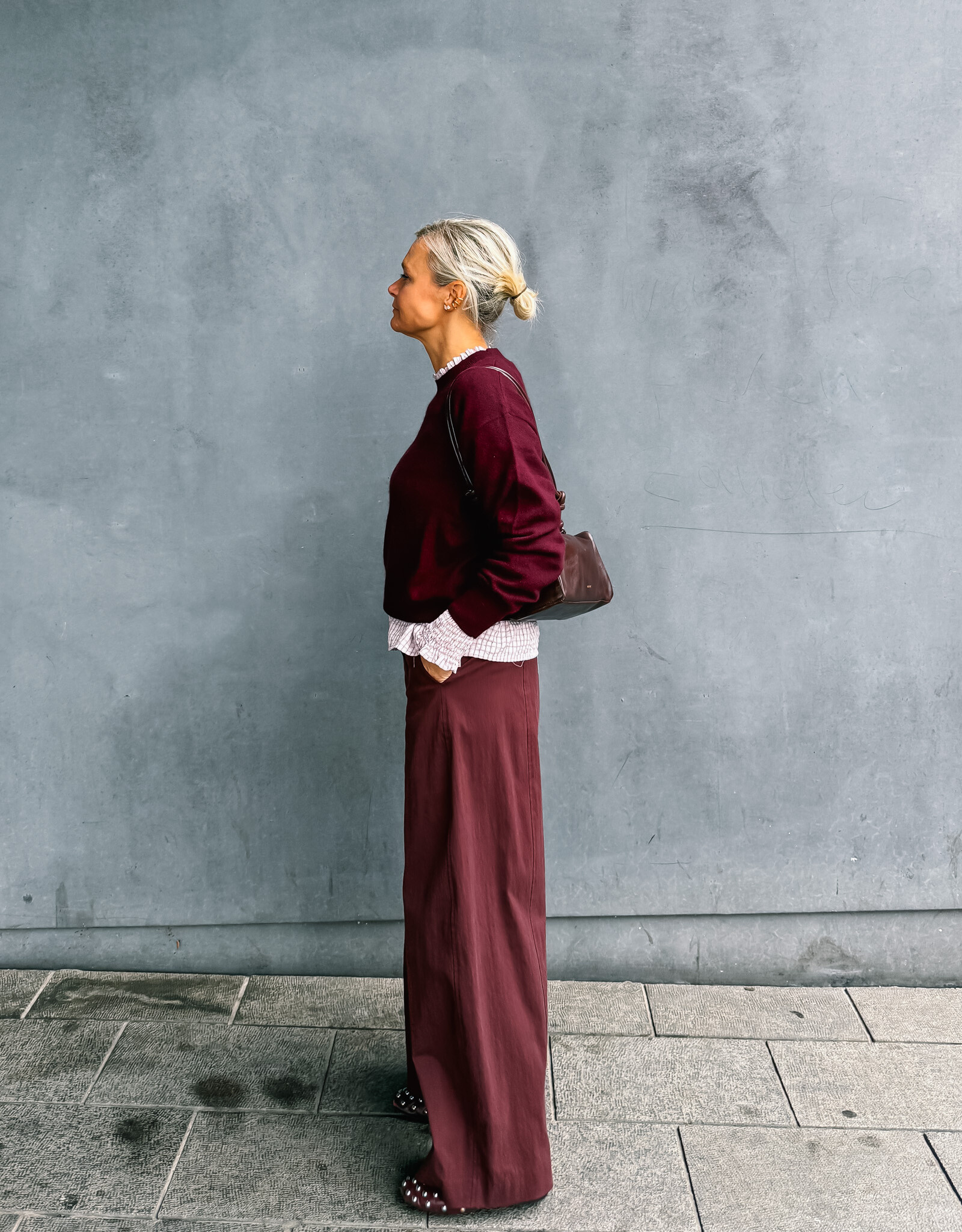 Withblack Broek 'Leah' - Dark Wine - Withblack
