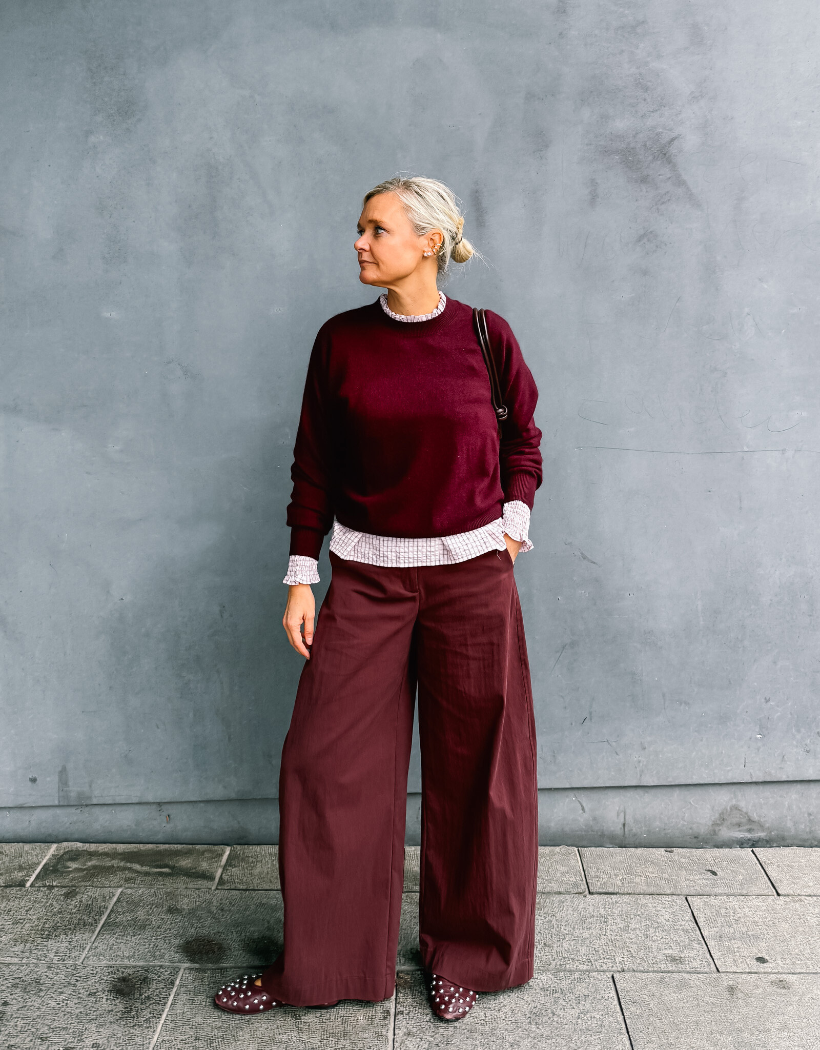 Withblack Broek 'Leah' - Dark Wine - Withblack