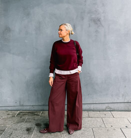 Withblack Broek 'Leah' - Dark Wine - Withblack