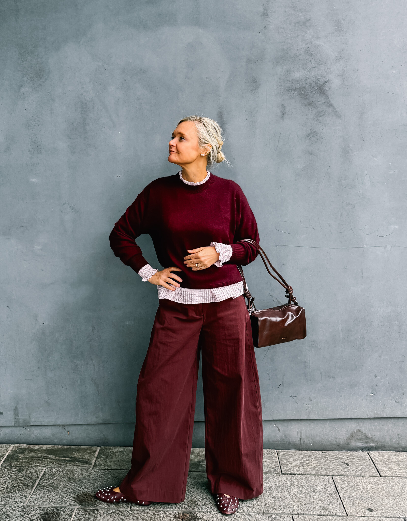 Withblack Broek 'Leah' - Dark Wine - Withblack