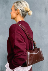 Ann Kurz Handtas 'Squa Baguette' - Shiny Nappa Mocha - Ann Kurz