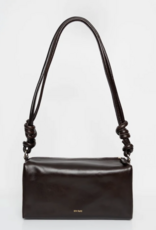 Ann Kurz Handtas 'Squa Baguette' - Shiny Nappa Mocha - Ann Kurz