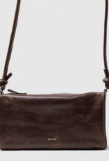 Ann Kurz Handtas 'Squa Baguette' - Shiny Nappa Mocha - Ann Kurz