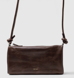 Ann Kurz Handtas 'Squa Baguette' - Shiny Nappa Mocha - Ann Kurz