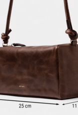 Ann Kurz Handtas 'Squa Baguette' - Shiny Nappa Mocha - Ann Kurz