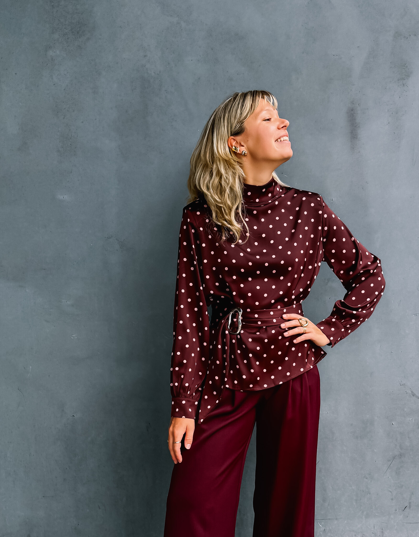 Studio Amaya Blouse 'Selya' - Bordeaux - Studio Amaya