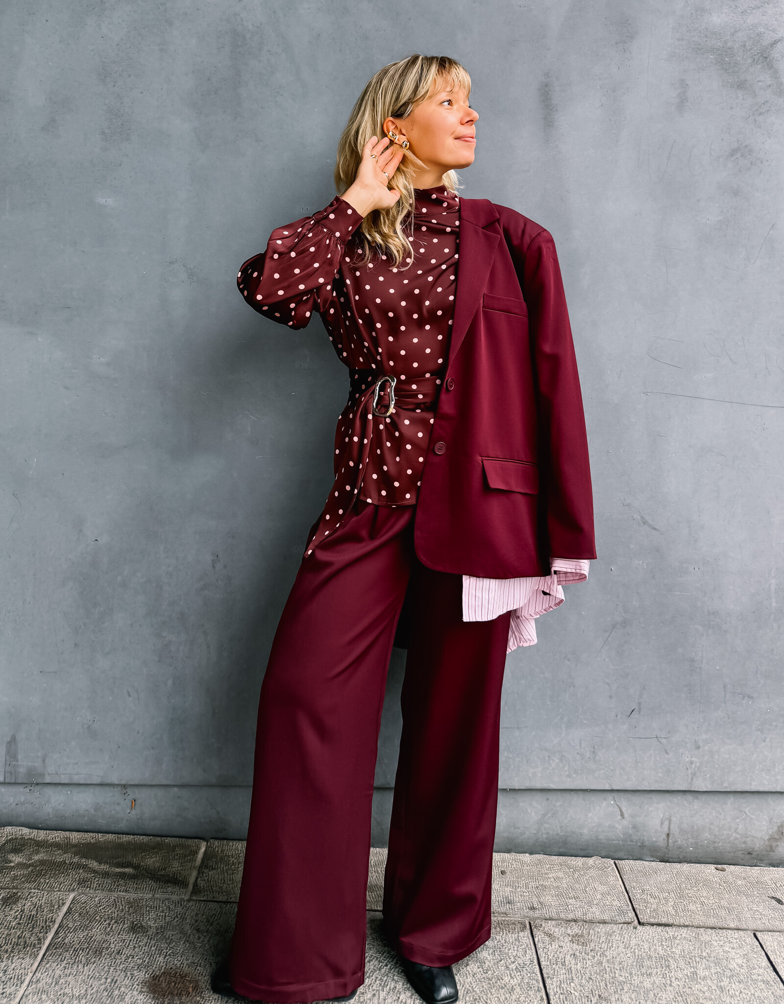 Studio Amaya Blouse 'Selya' - Bordeaux - Studio Amaya