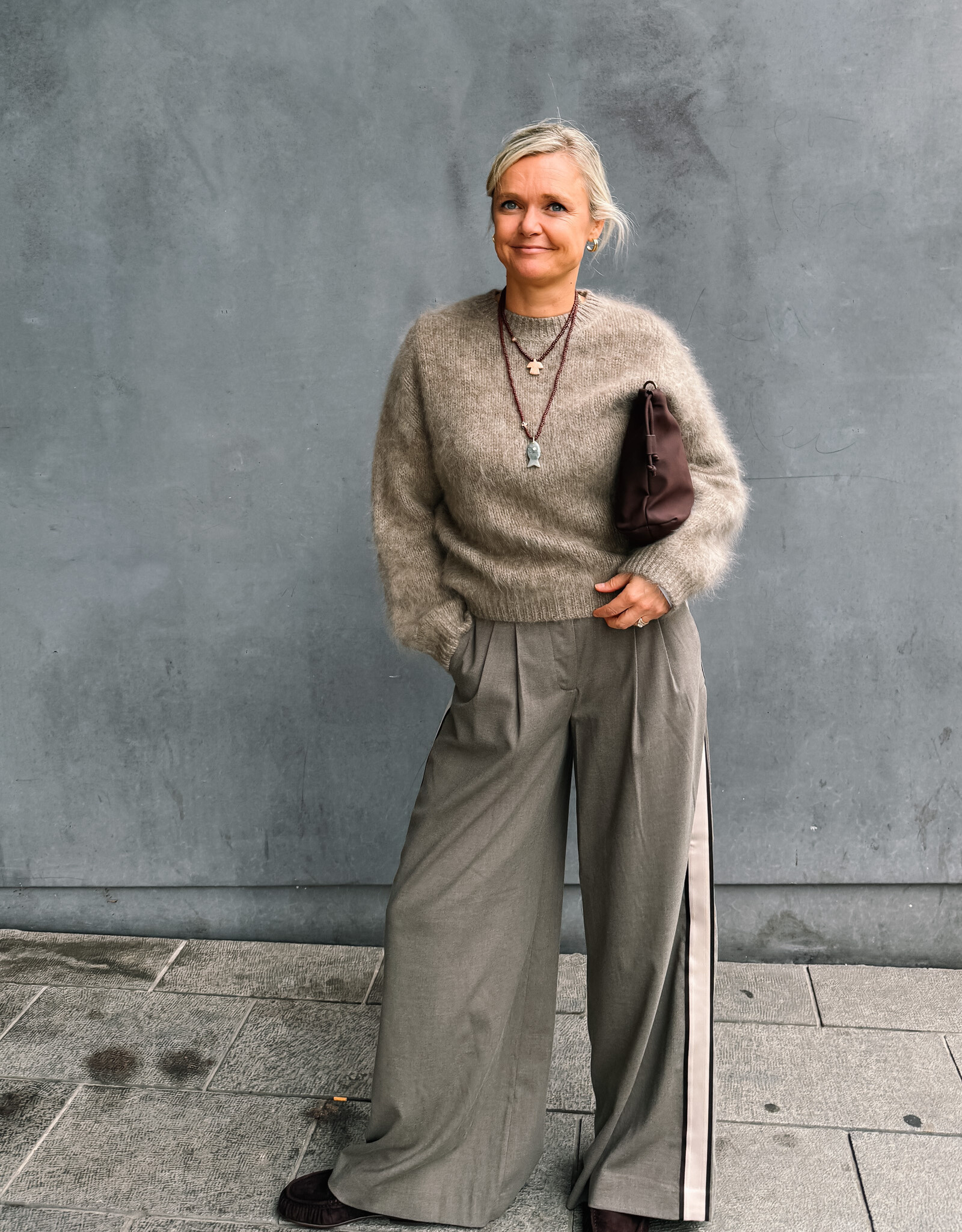 La Petite Laine Pull 'Eva' - Taupe - One size