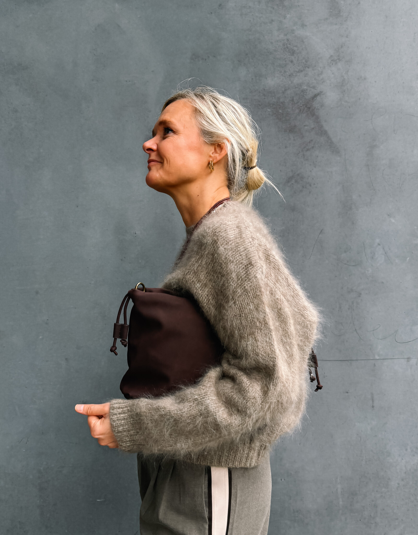 La Petite Laine Pull 'Eva' - Taupe - One size