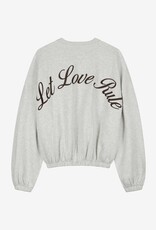 Catwalk Junkie Sweater Oversized 'Graphic' - Light Grey Melange - Catwalk Junkie