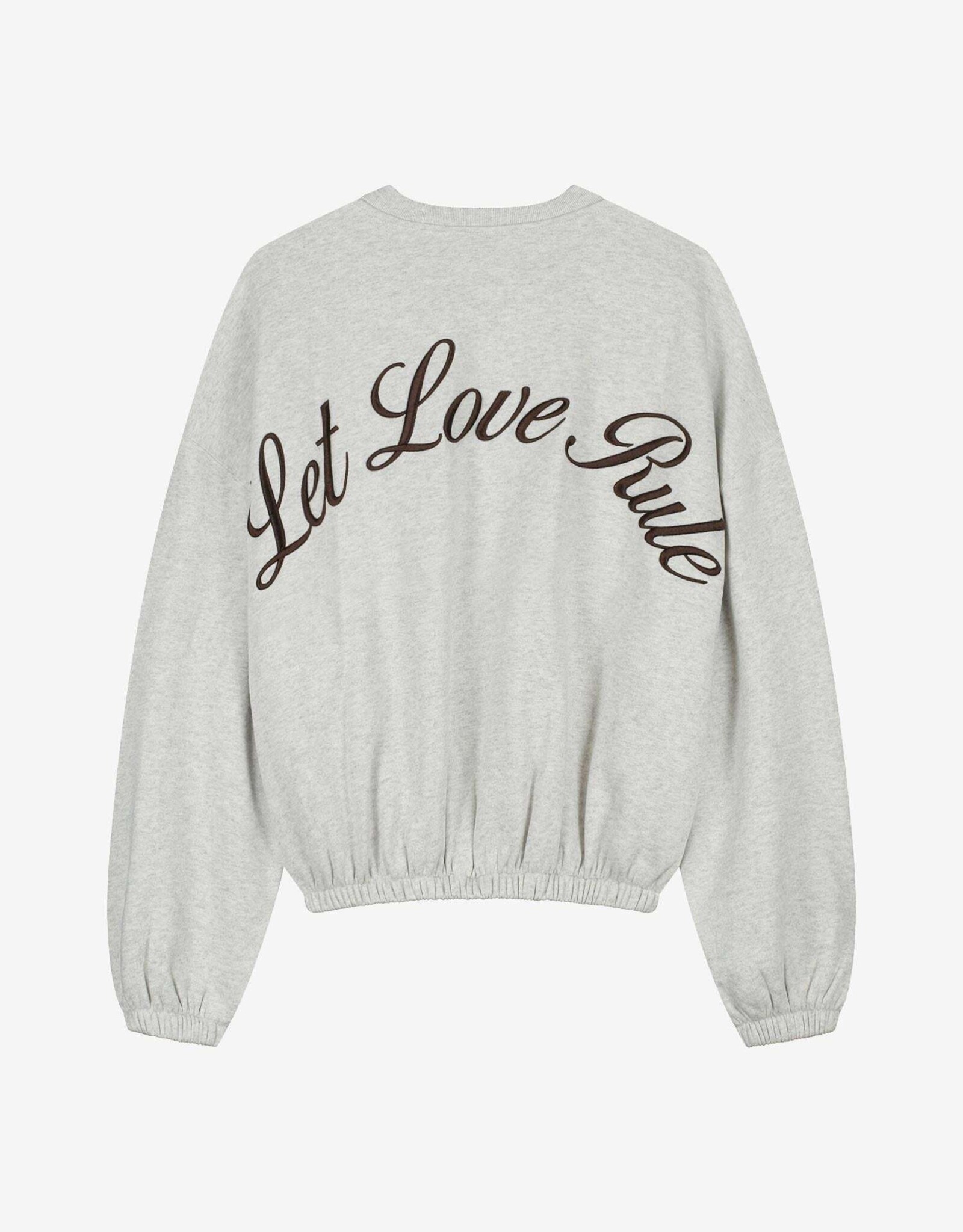 Catwalk Junkie Sweater Oversized 'Graphic' - Light Grey Melange - Catwalk Junkie
