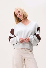 Catwalk Junkie Sweater V-Neck 'Sporty' - Light Grey Melange - Catwalk Junkie