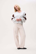 Catwalk Junkie Sweater V-Neck 'Sporty' - Light Grey Melange - Catwalk Junkie