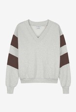 Catwalk Junkie Sweater V-Neck 'Sporty' - Light Grey Melange - Catwalk Junkie