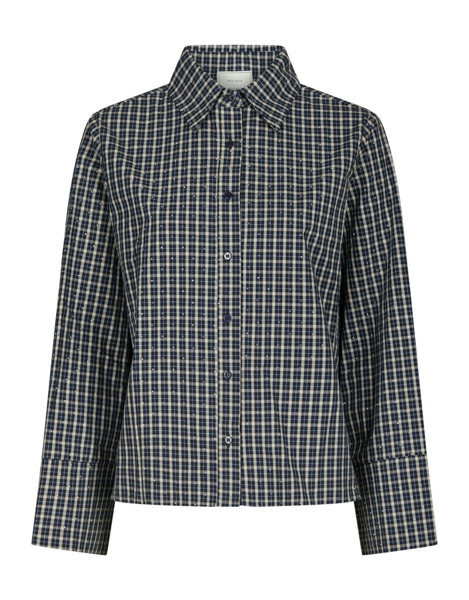 Blouse Check 'Bedaz' - Dark Bkue - Neo Noir