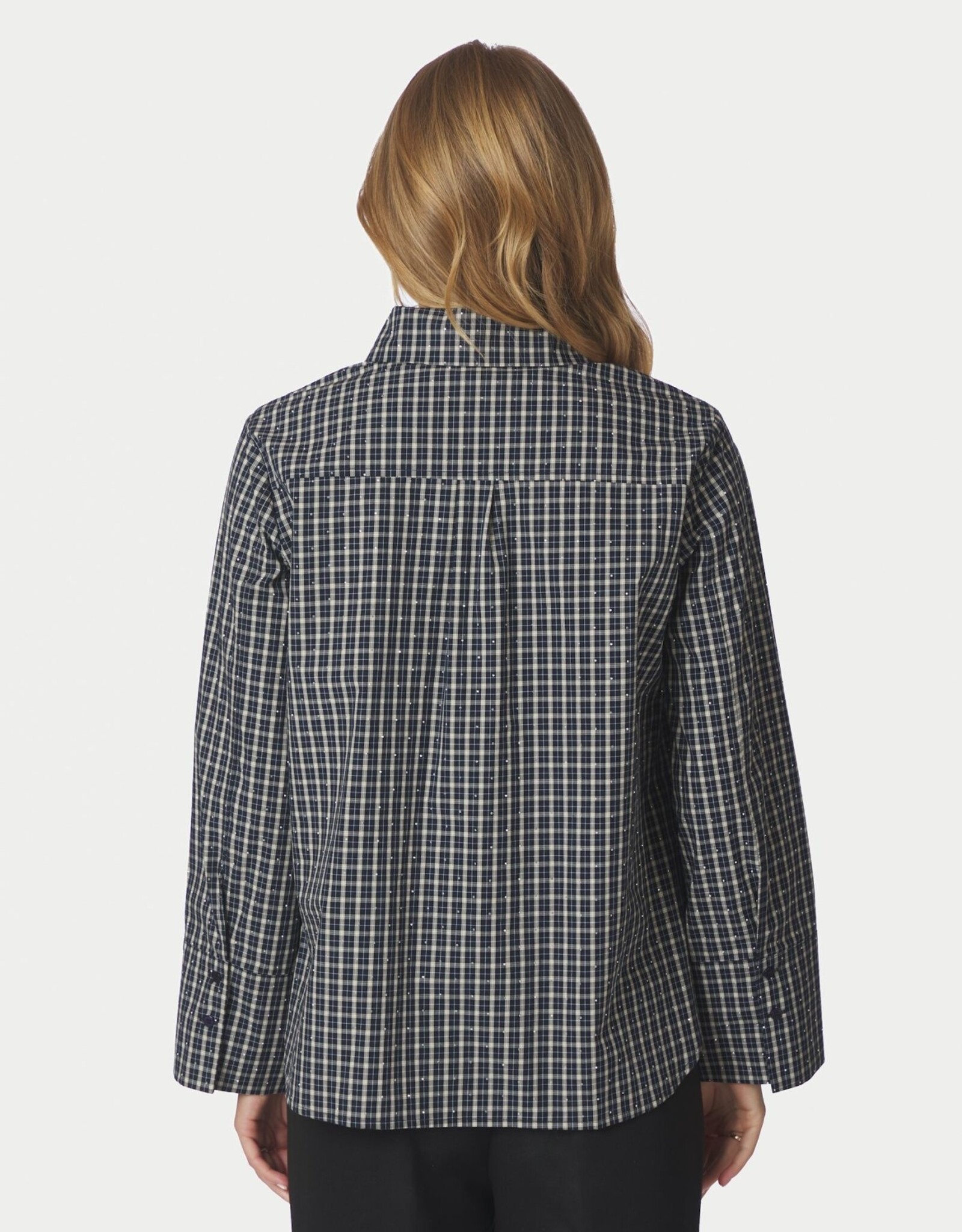 Blouse Check 'Bedaz' - Dark Bkue - Neo Noir