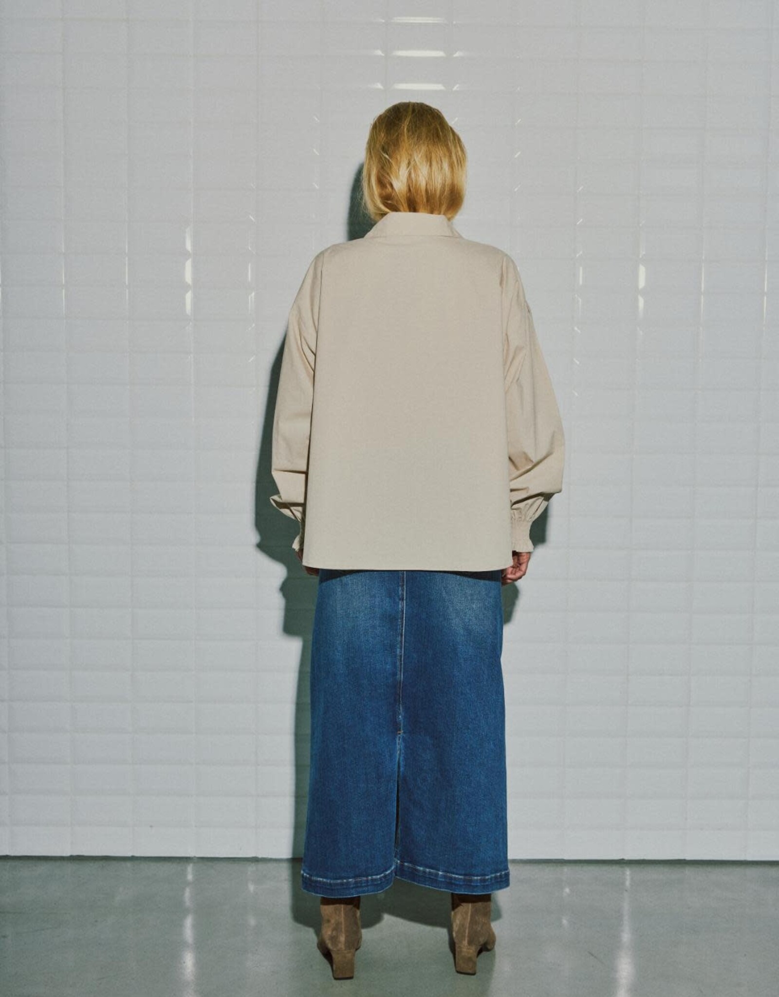 Withblack Blouse 'Annika' - Japanese Pearl - Withblack