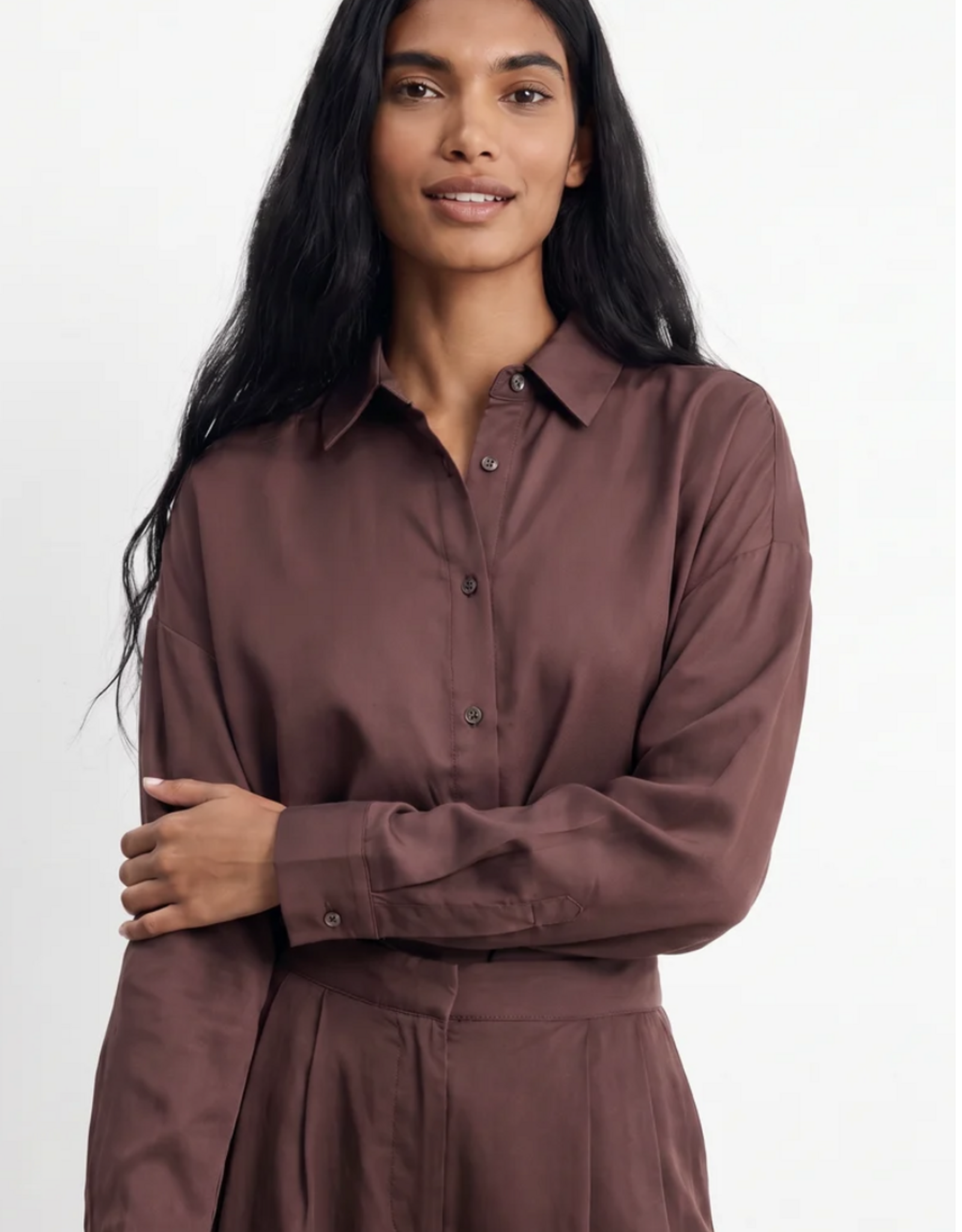 Blouse 'Elaia' - Wine - Artlove
