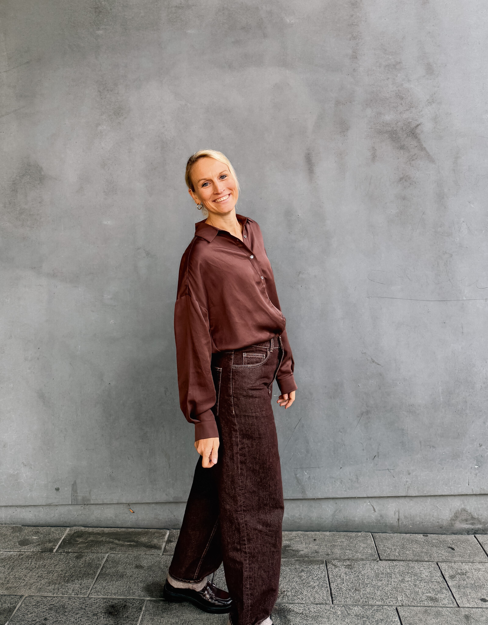 Blouse 'Elaia' - Wine - Artlove