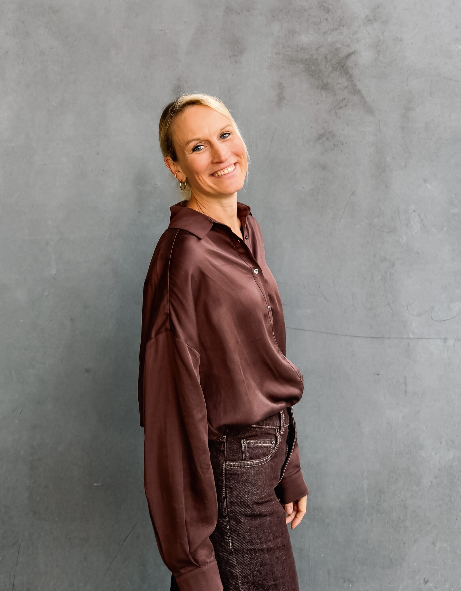 Blouse 'Elaia' - Wine - Artlove