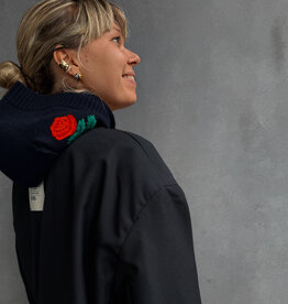 The Tiny Big Sister Bonnet 'Roses' - Navy - The Tiny Big Sister