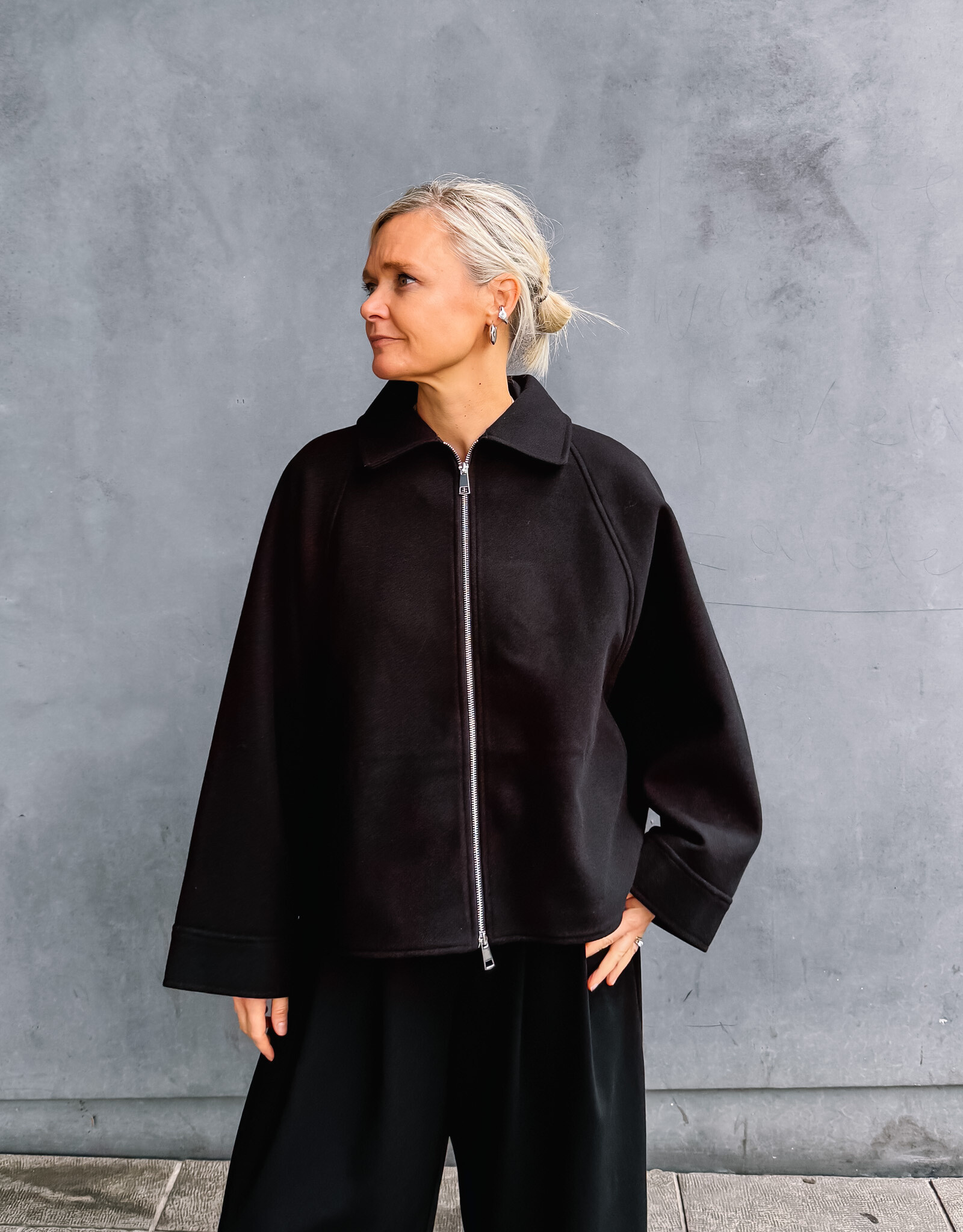Withblack Batsleeve Jacket 'Jackie' - Black - Withblack