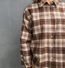 Another Label Blouse Check 'Adrienne' - Ginger Check - Another-Label
