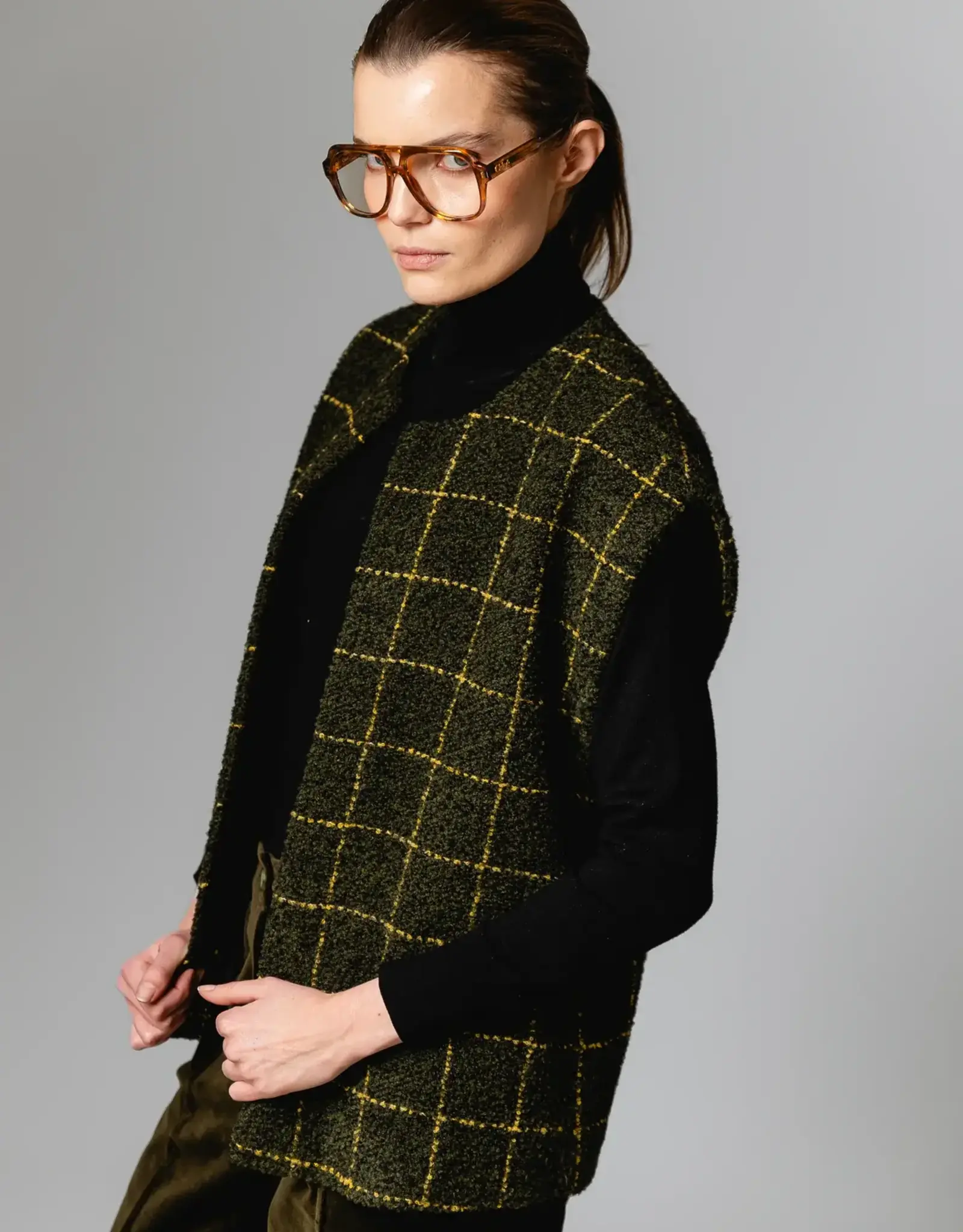 Bô-Dôme Waistcoat 'Rani' - Kaki  - Bô-Dôme