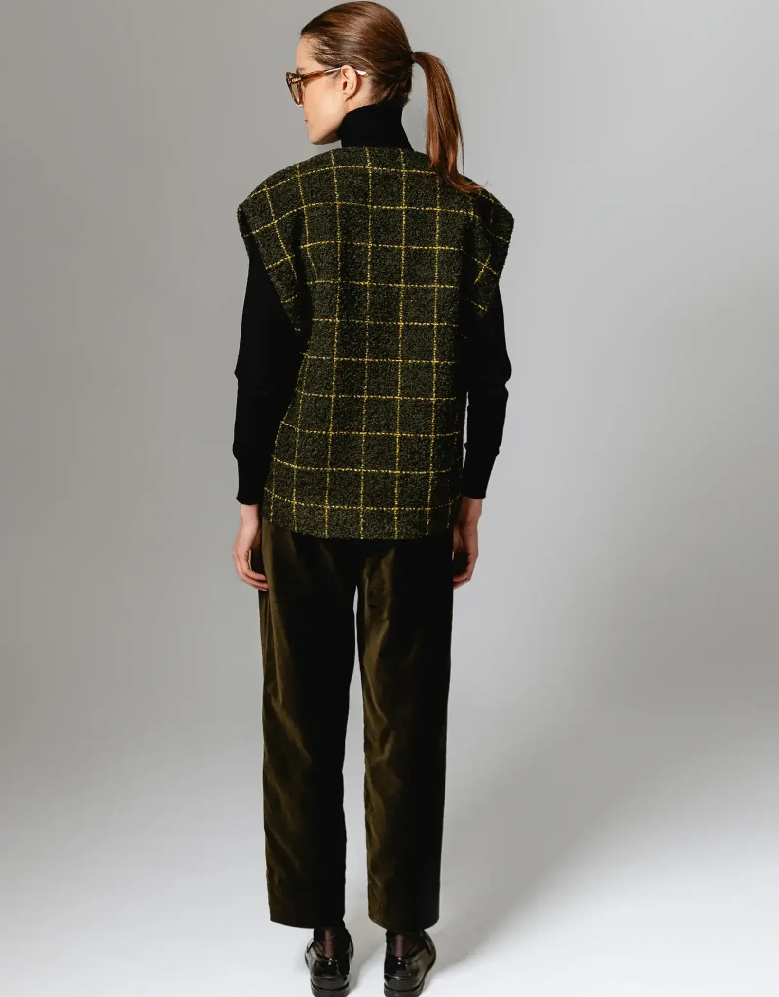 Bô-Dôme Waistcoat 'Rani' - Kaki  - Bô-Dôme