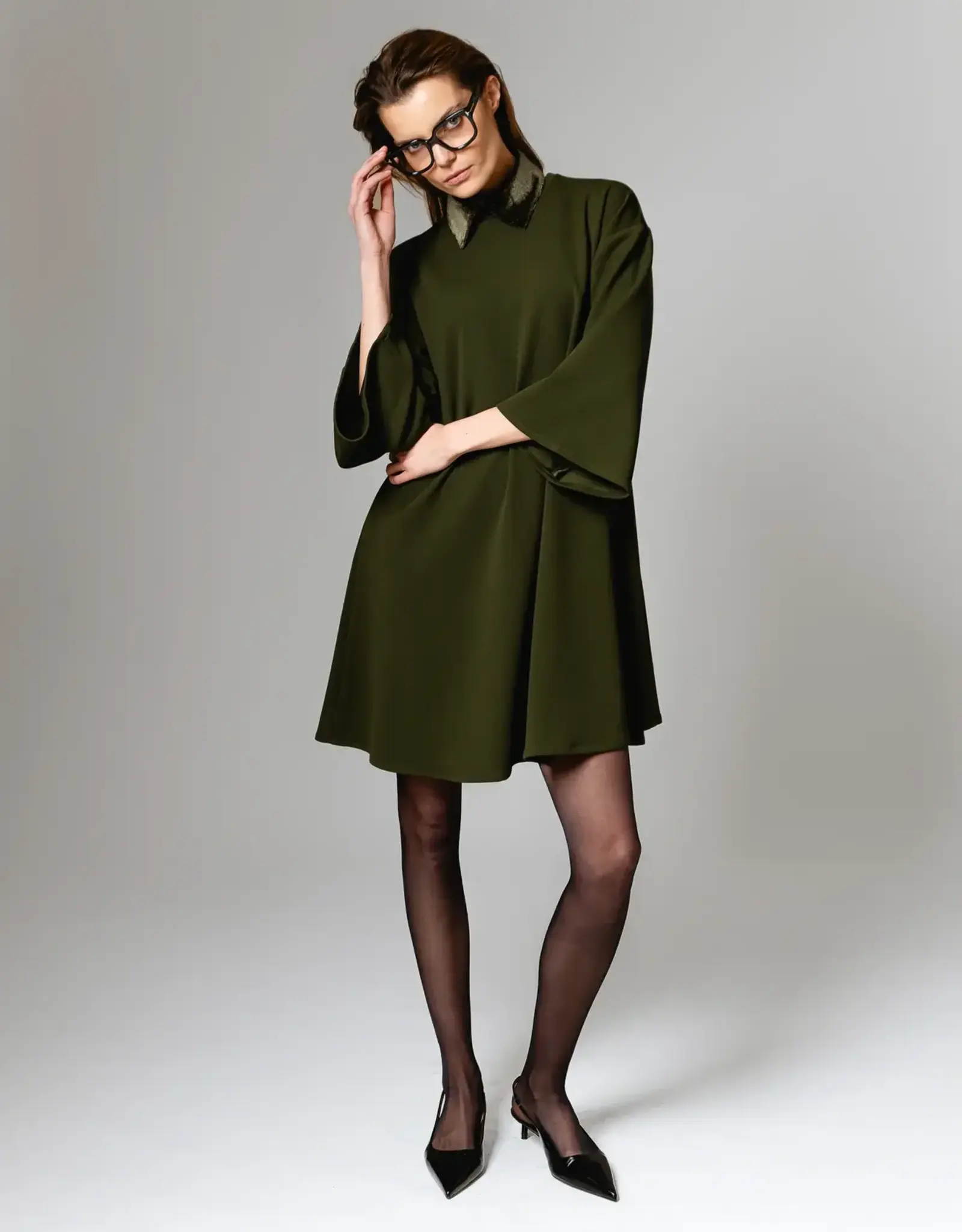 Bô-Dôme Jurk 'Hailey' - Moss Green - Bô-Dôme