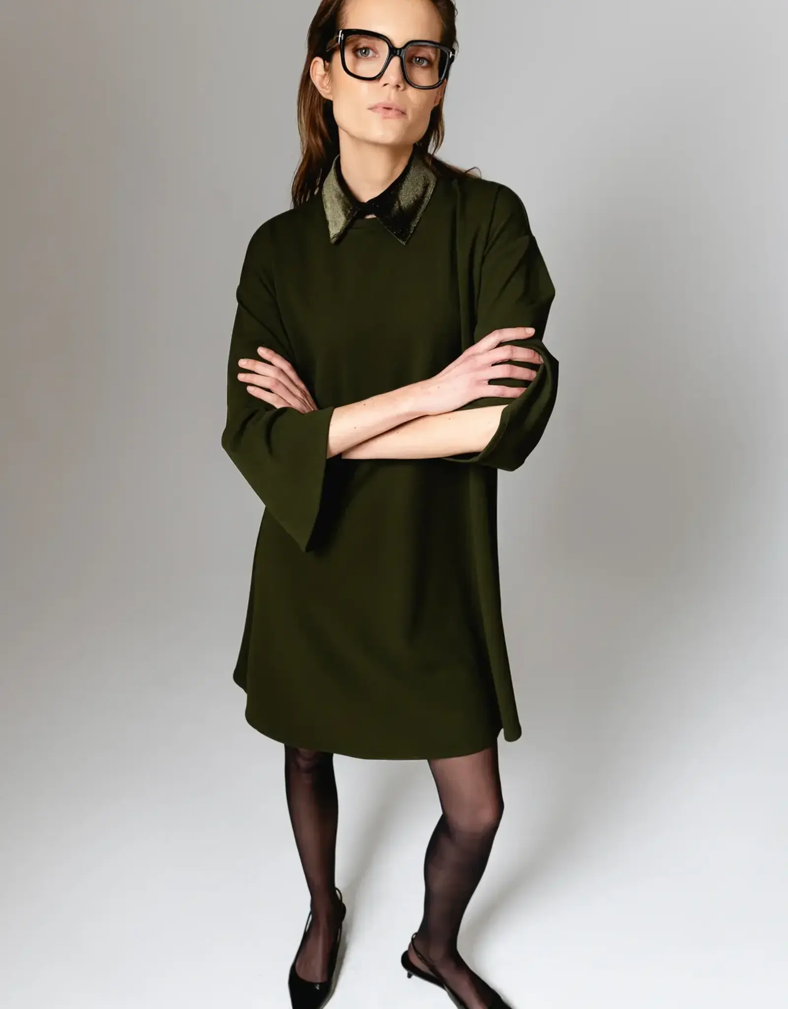 Bô-Dôme Jurk 'Hailey' - Moss Green - Bô-Dôme