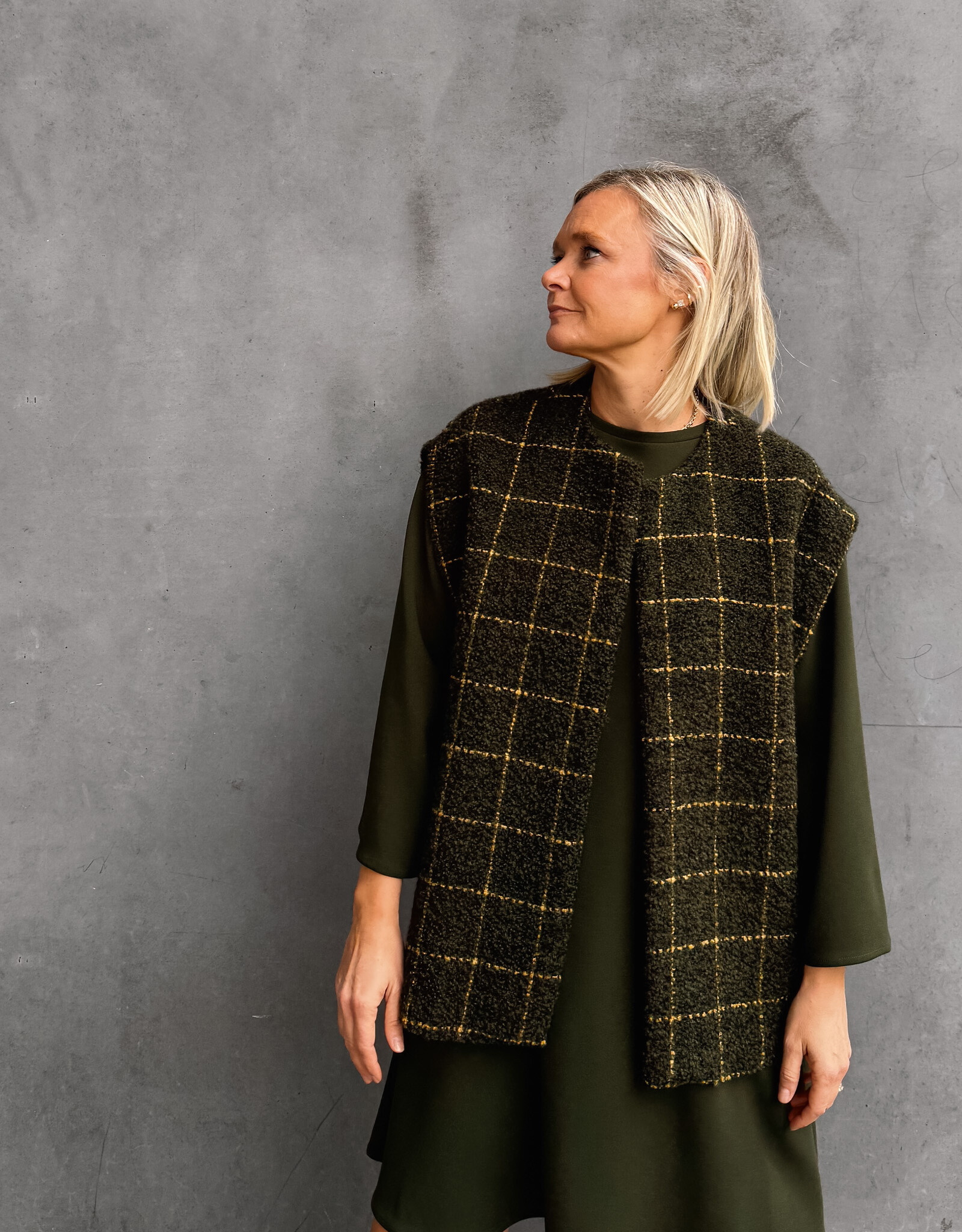 Bô-Dôme Waistcoat 'Rani' - Kaki  - Bô-Dôme