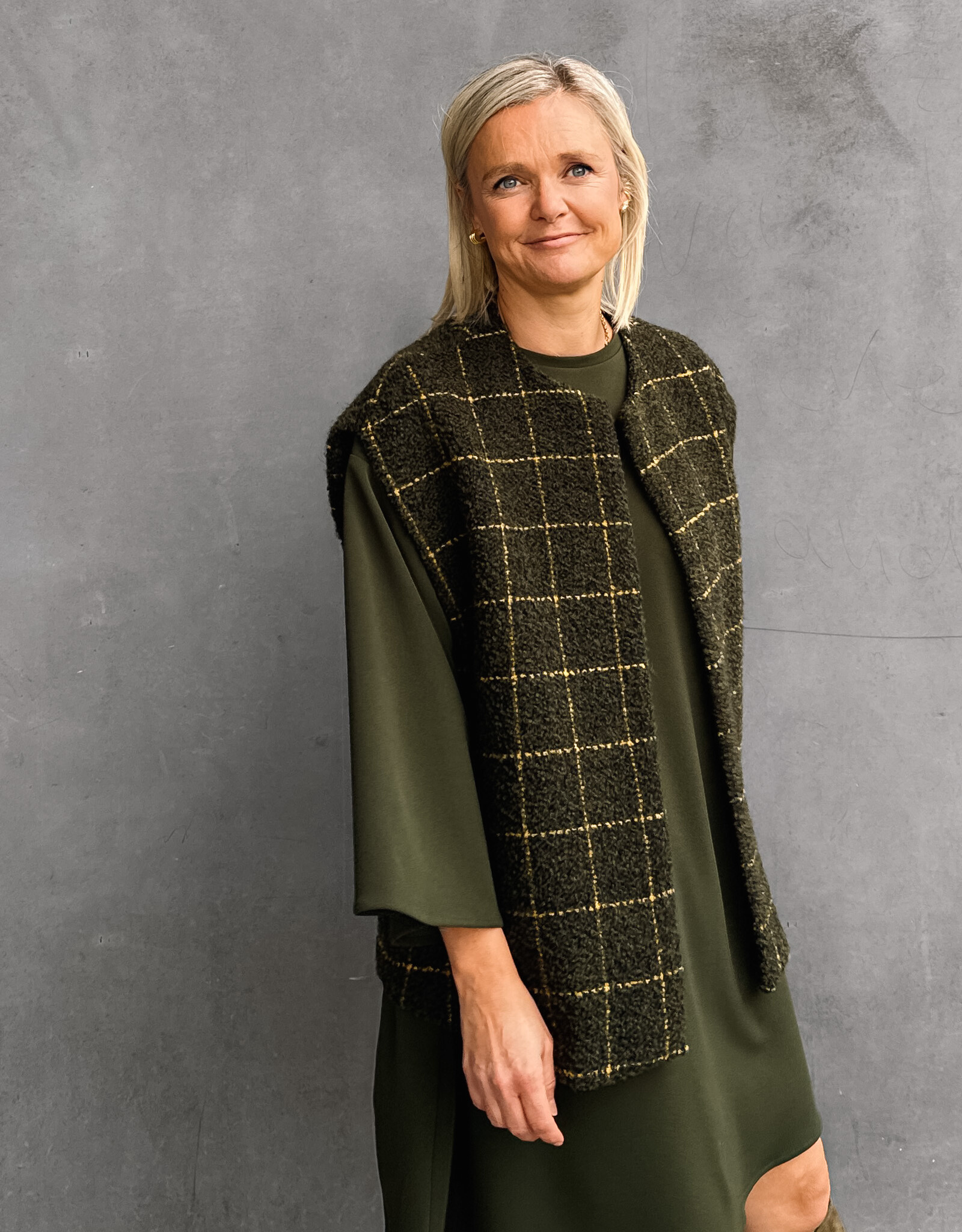 Bô-Dôme Waistcoat 'Rani' - Kaki  - Bô-Dôme