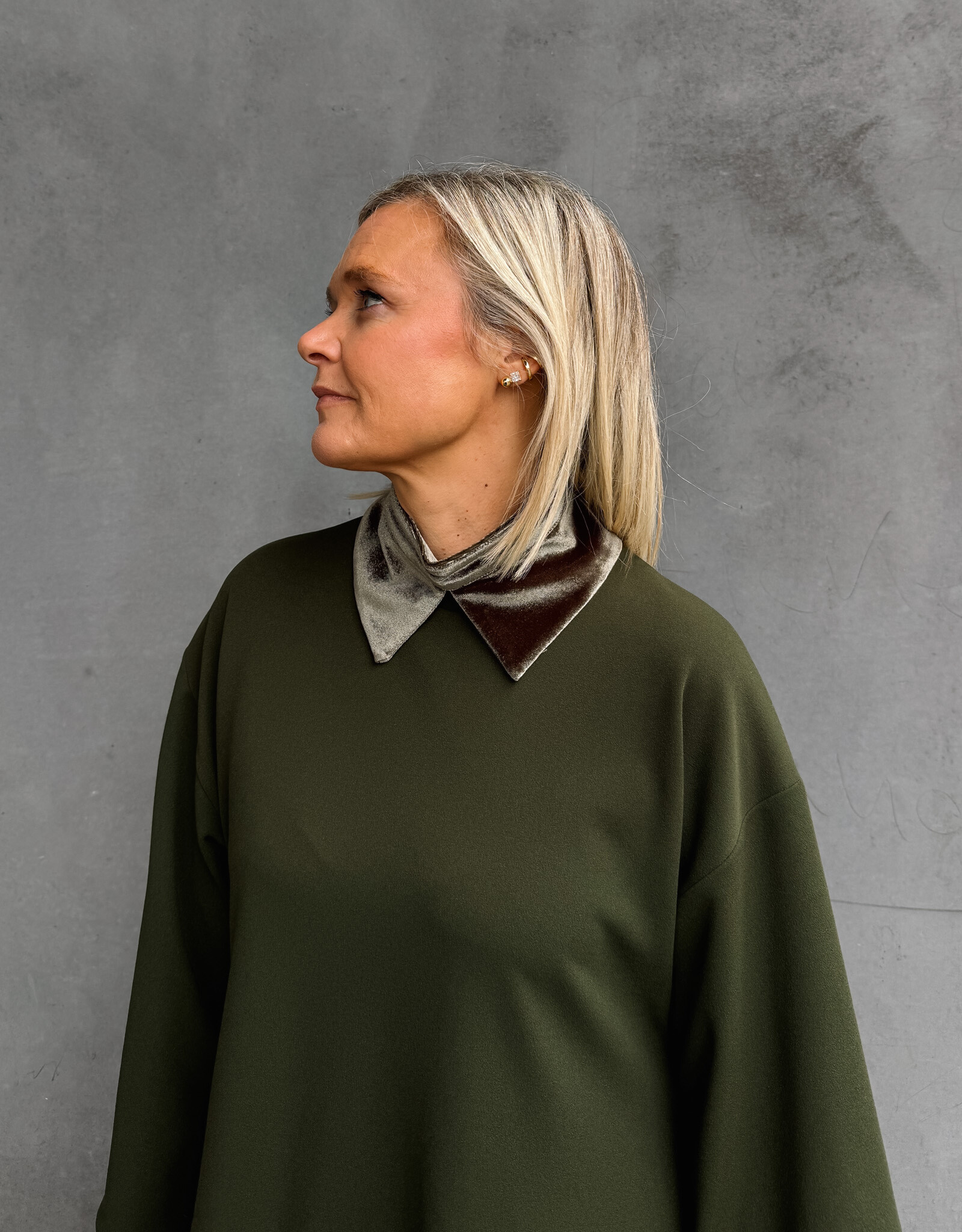 Bô-Dôme Jurk 'Hailey' - Moss Green - Bô-Dôme