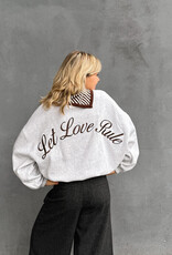 Catwalk Junkie Sweater Oversized 'Graphic' - Light Grey Melange - Catwalk Junkie