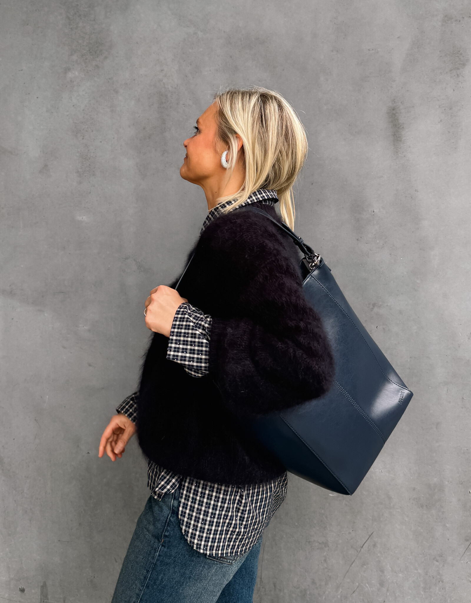 La Petite Laine Pull 'Eva' - Navy - One size