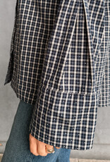 Blouse Check 'Bedaz' - Dark Bkue - Neo Noir