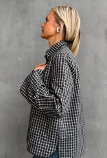 Blouse Check 'Bedaz' - Dark Bkue - Neo Noir