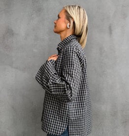 Blouse Check 'Bedaz' - Dark Bkue - Neo Noir