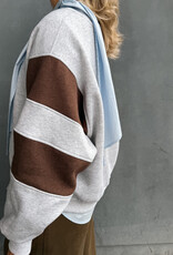 Catwalk Junkie Sweater V-Neck 'Sporty' - Light Grey Melange - Catwalk Junkie