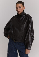 Refined Department Jacket Faux Leather 'Lee' - Choc Brown - Refined Department