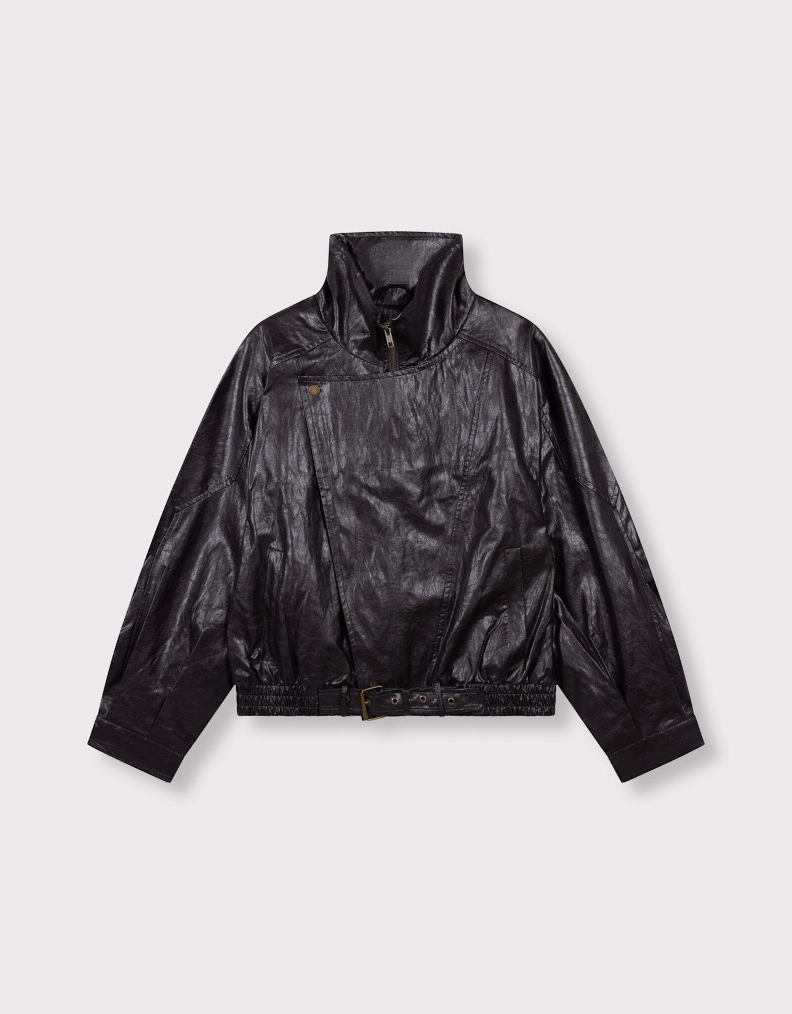 Refined Department Jacket Faux Leather 'Lee' - Choc Brown - Refined Department